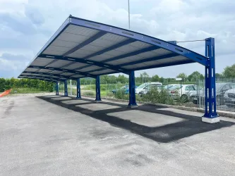 Pensiline impermeabili carico neve e fotovoltaico