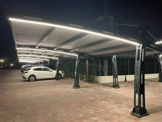 Pensiline impermeabili carico neve e fotovoltaico Pensiline impermeabili carico neve e fotovoltaico