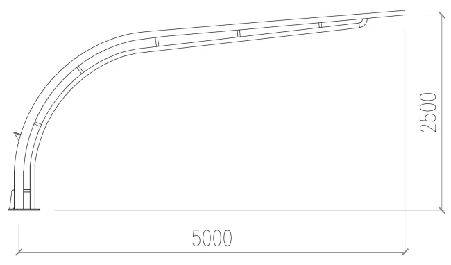 tubo doppio - prospetto laterale